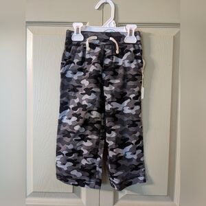 New Gerber Graduates boy's black and gray camo Pants, Toddler Sweatpants, T1A